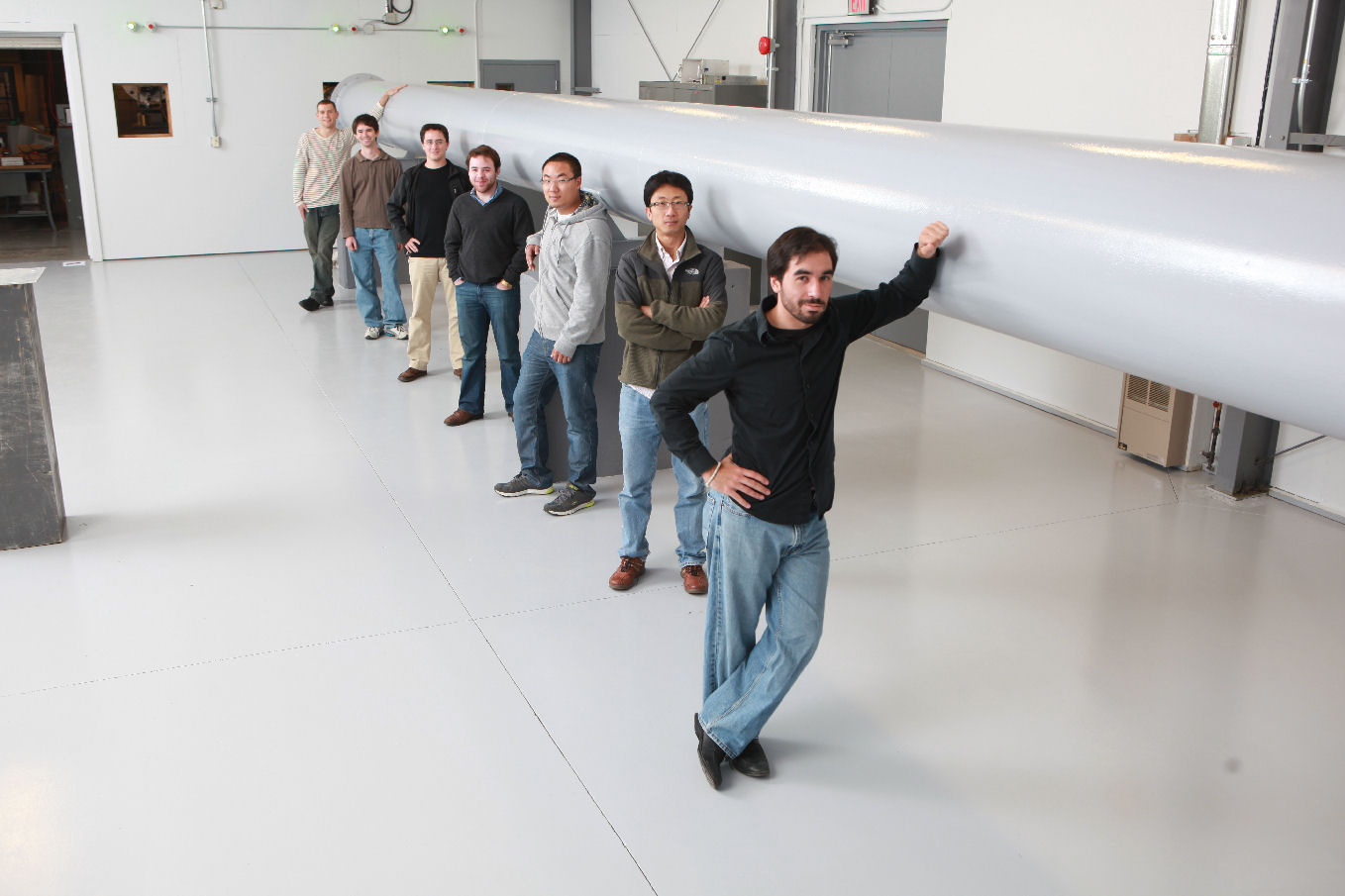 Graduate students at the LINAC