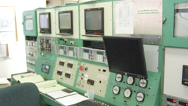 Image of the control center in the reactor critical facility
