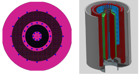 Molten-Salt Cooled Hybrid Pebble-Bed and Prismatic Reactor