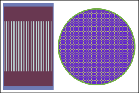 Horizontal and Vertical Cross Sections of OpenMC MSRE Core Design