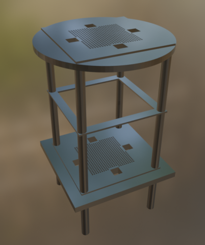 Blender model of RCF reactor core frame.
